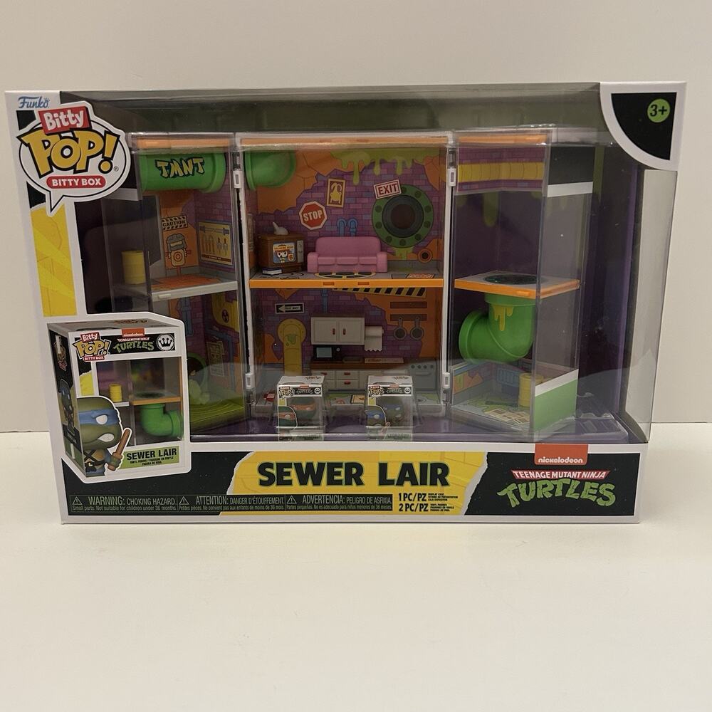 Funko Bitty POP! Bitty Box Teenage Mutant Ninja Turtles Sewer Lair Boxed Display
